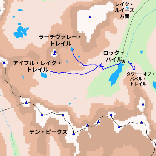 バンフ国立公園の地図
